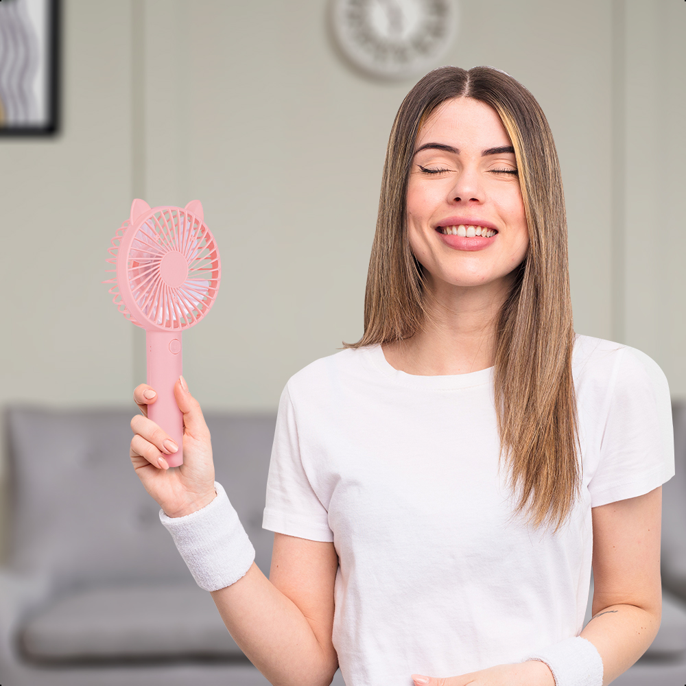 Foto 9 pulgar | Ventilador Portátil Ginga 3 Velocidades color Rosa