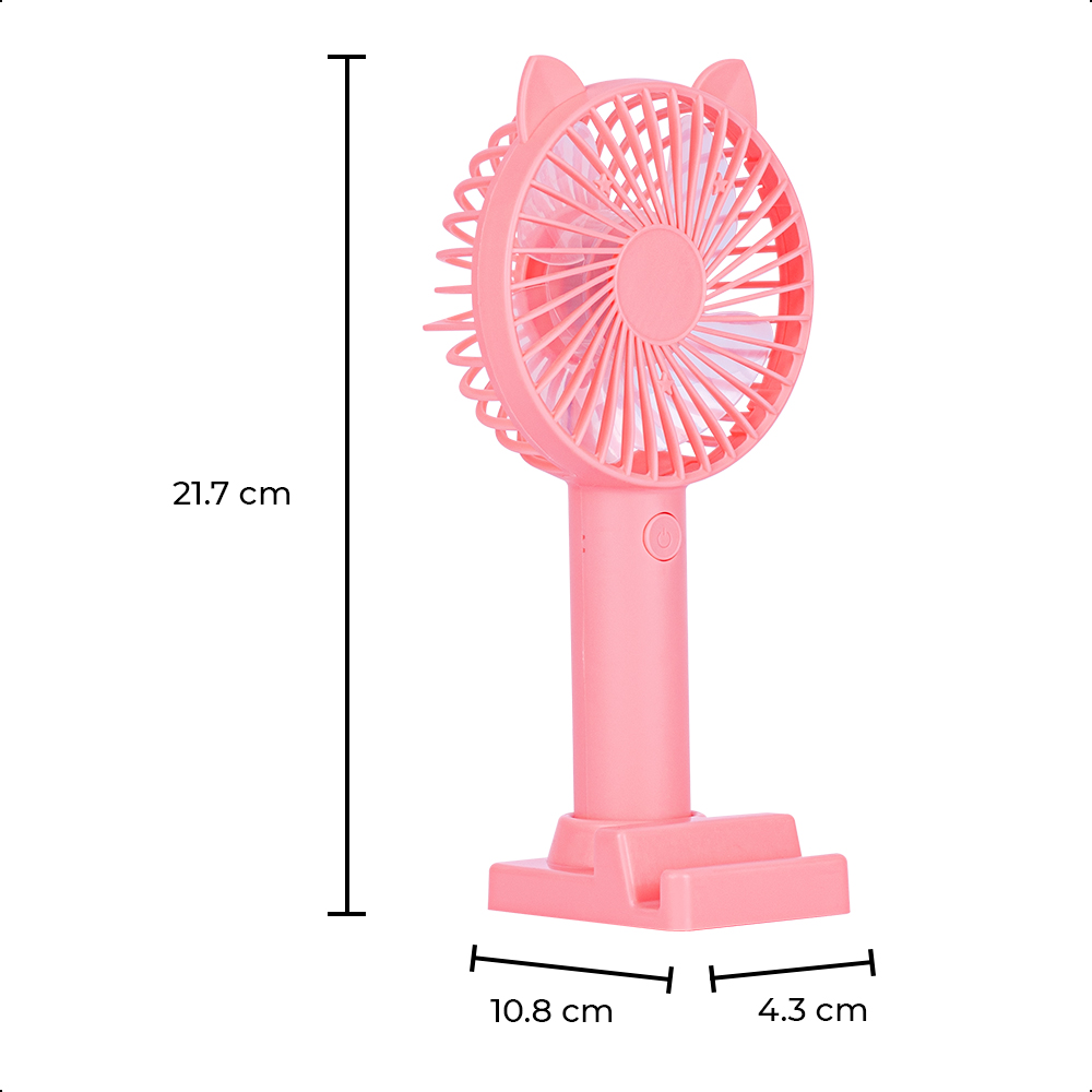 Foto 5 pulgar | Ventilador Portátil Ginga 3 Velocidades color Rosa