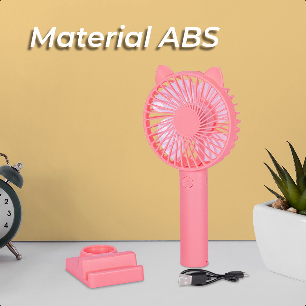 Foto 6 pulgar | Ventilador Portátil Ginga 3 Velocidades color Rosa