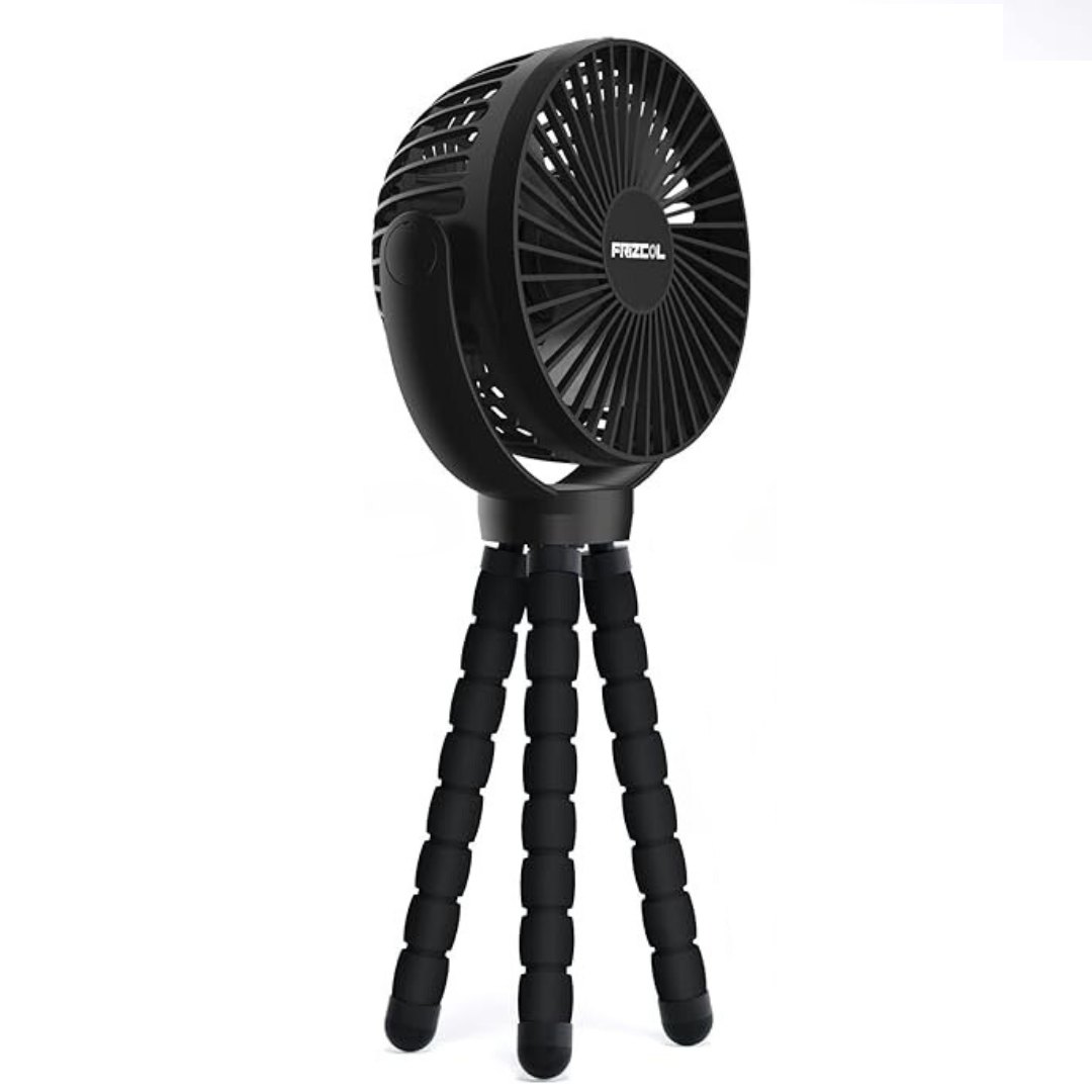 Ventilador Portátil de Escritorio Frizcol Negro Recargable Flexible