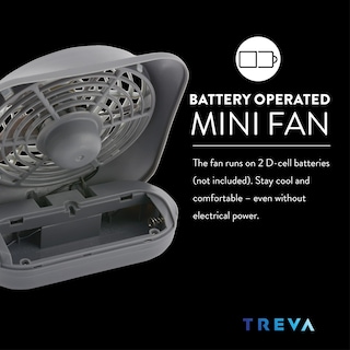 Foto 6 | Venta Internacional - Ventilador a Batería O2cool Treva de Escritorio Portátil 5 Pulgadas