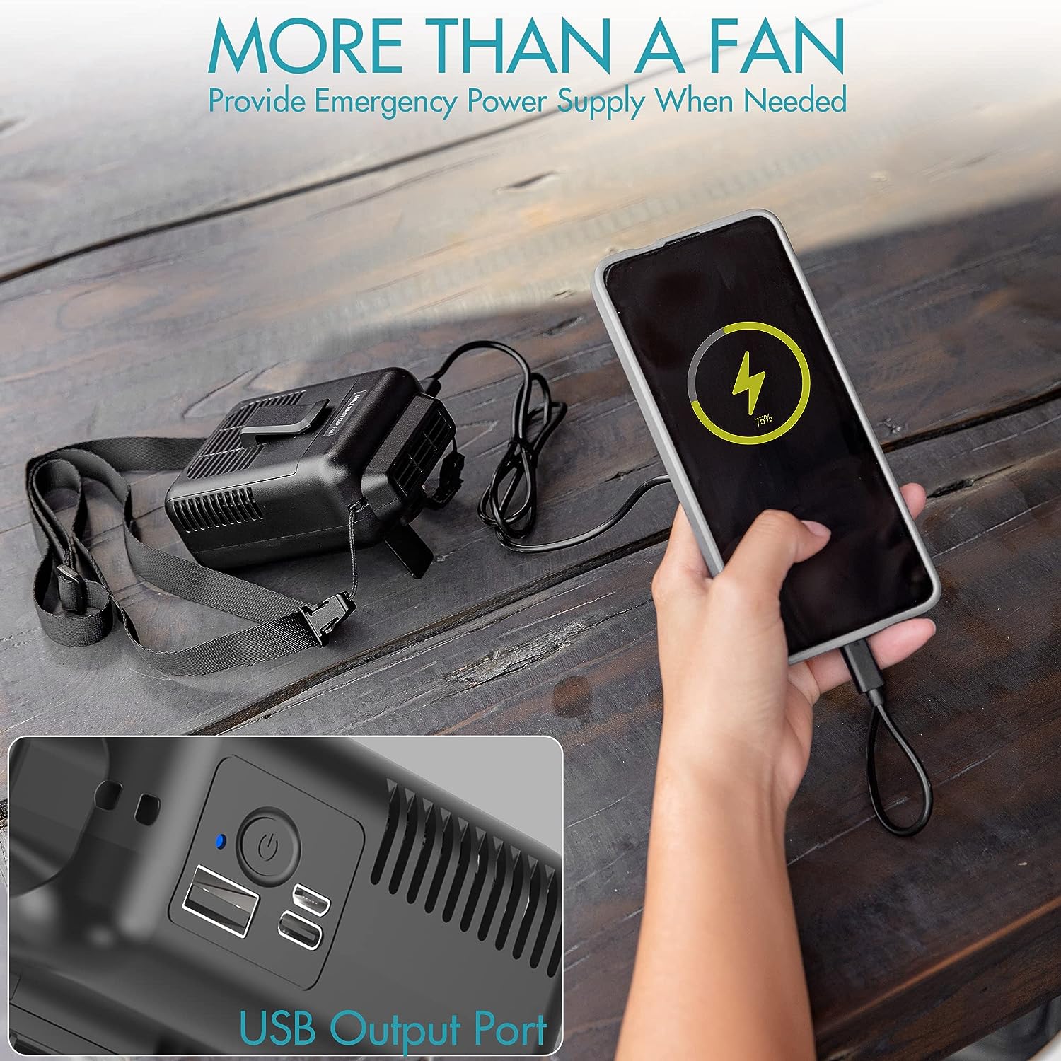 Foto 6 pulgar | Venta Internacional - Ventilador Portátil con Clip para Cintura Jieyou 8000 Mah con Batería de 32 Horas