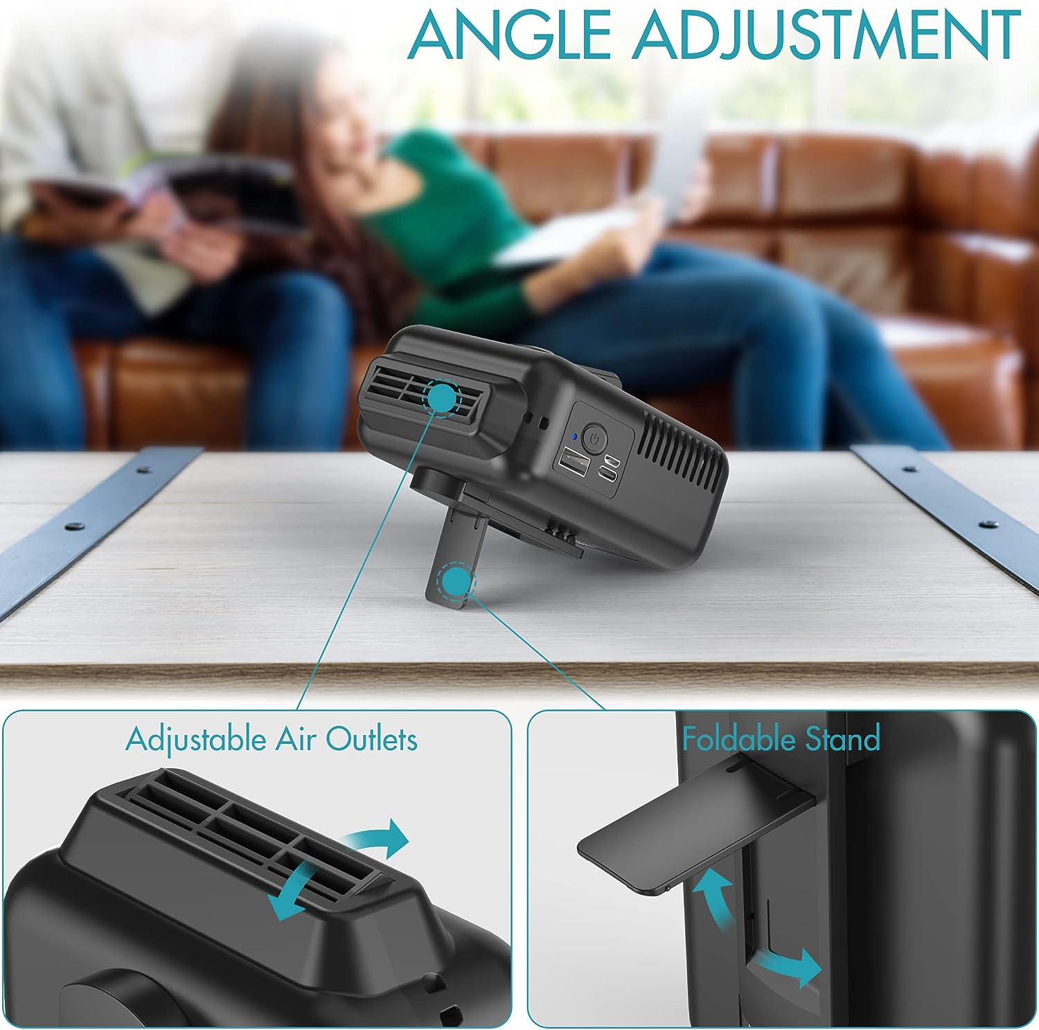 Foto 7 pulgar | Venta Internacional - Ventilador Portátil con Clip para Cintura Jieyou 8000 Mah con Batería de 32 Horas