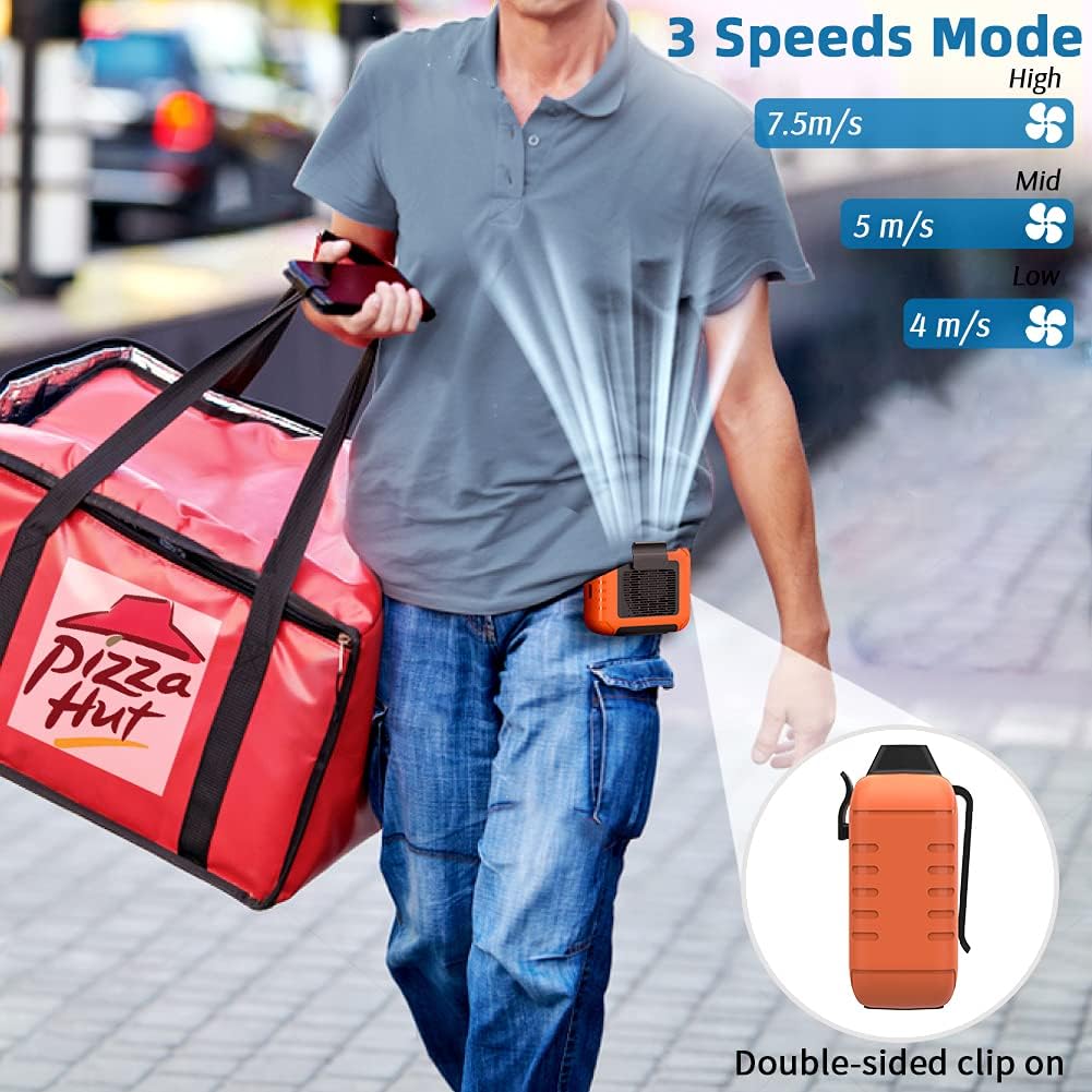 Foto 4 pulgar | Venta Internacional - Ventilador Portátil con Clip de Cintura Jieyou 6000 Mah