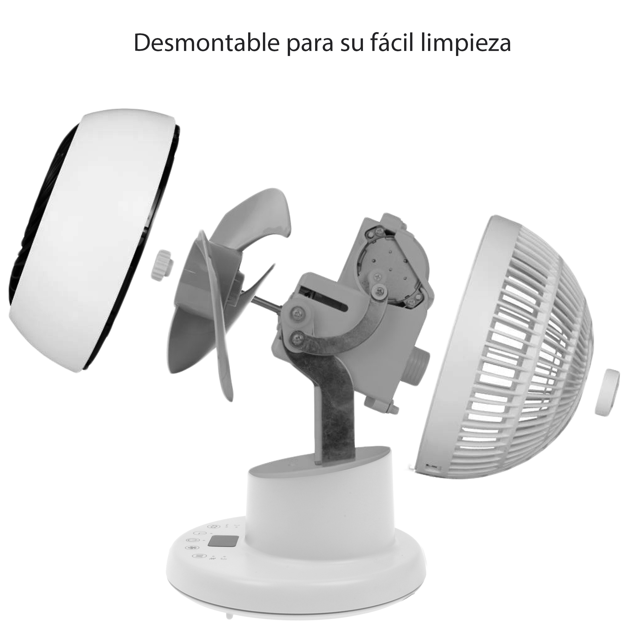 Foto 4 pulgar | Ventilador Pallpall Tipo Woozoo Blanco Giratorio con Control Remoto