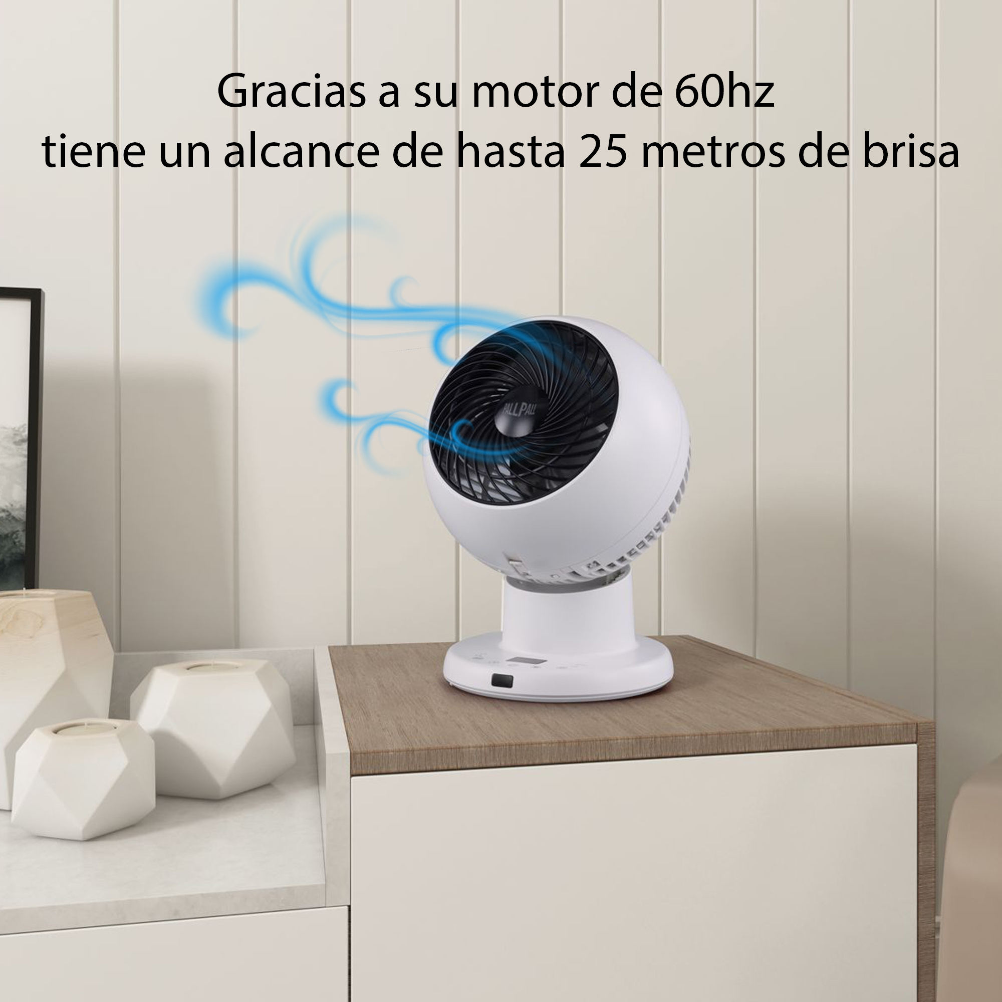 Foto 9 pulgar | Ventilador Pallpall Tipo Woozoo Blanco Giratorio con Control Remoto