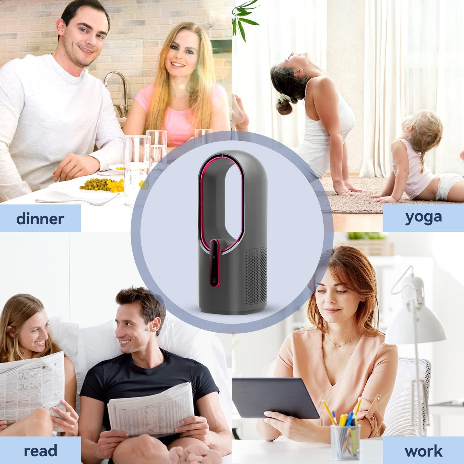 Foto 5 pulgar | Venta Internacional - Ventilador de Escritorio Jieyou sin Aspas de Pilas