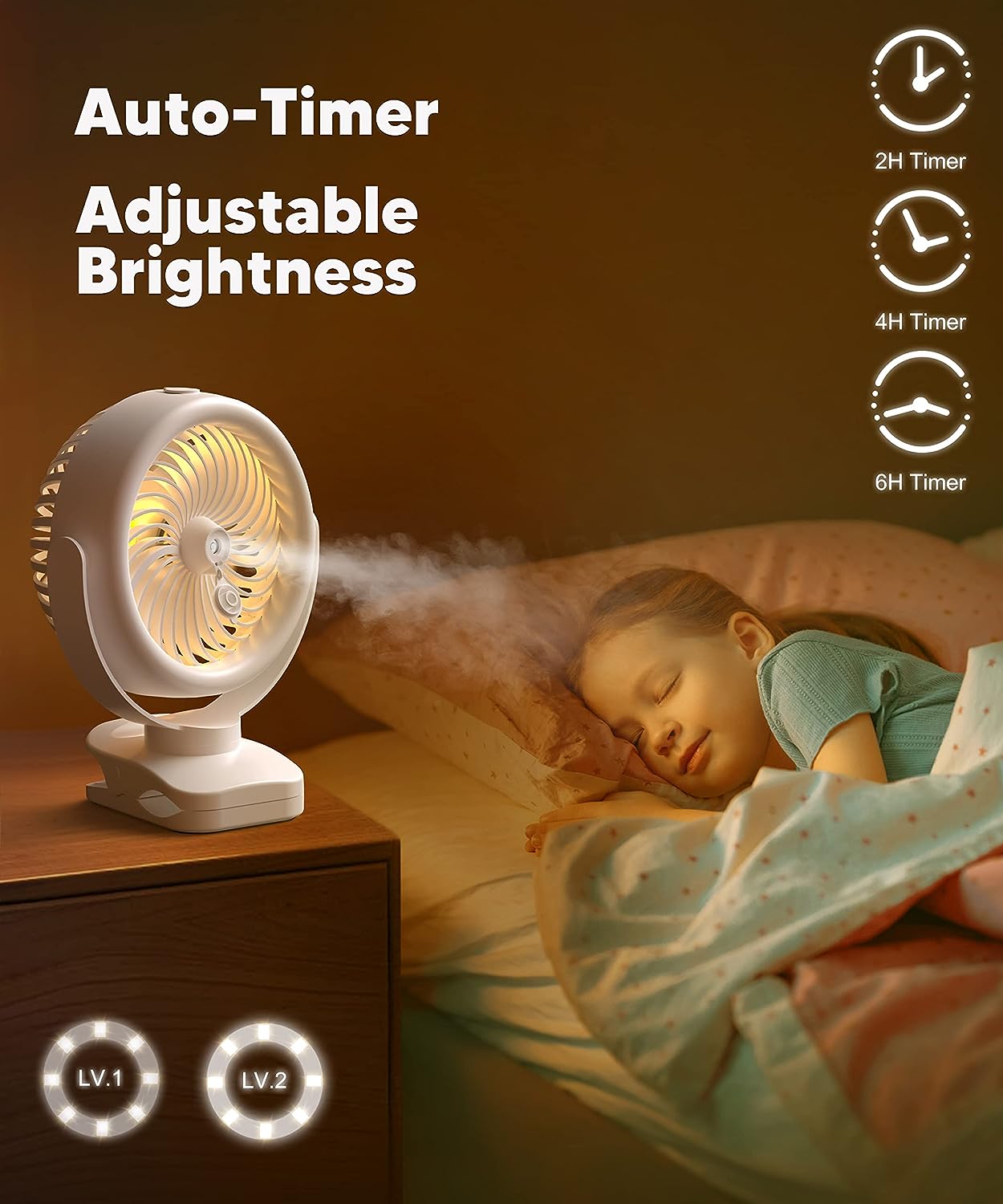 Foto 8 pulgar | Venta Internacional - Ventilador Nebulizador Jieyou 7'' con Batería de 4000 Mah