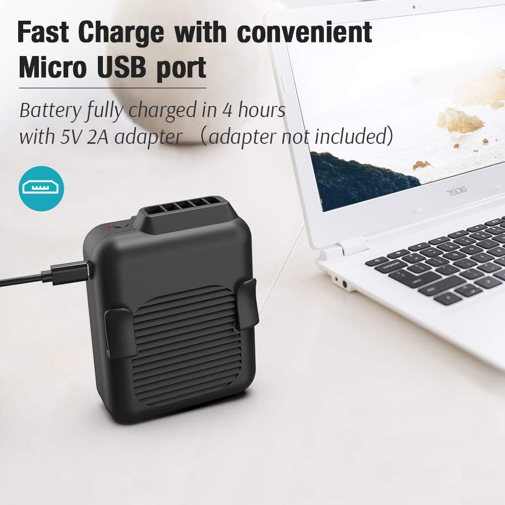 Foto 8 pulgar | Venta Internacional - Abanico Portátil con Pinza de Cintura y Batería de 6000 mAh