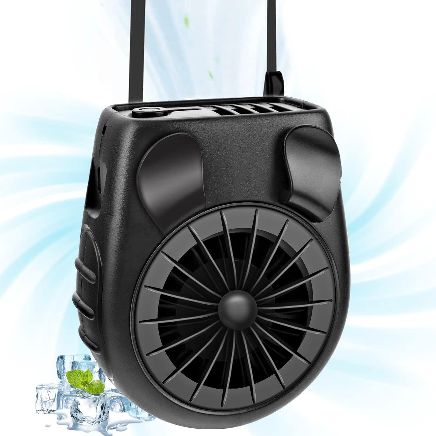 Foto 2 pulgar | Venta Internacional - Ventilador de Cintura Portátil Jieyou Batería de 6000 Mah con Correa para Collar