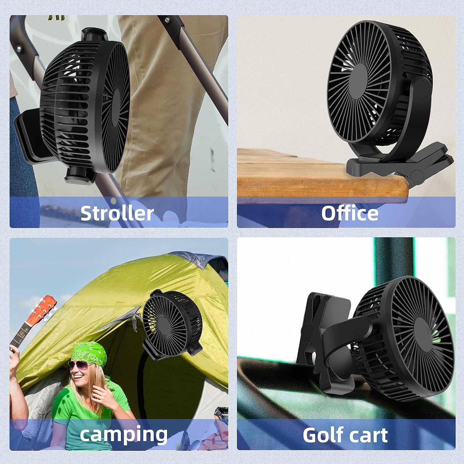 Foto 5 pulgar | Venta Internacional - Ventilador de Escritorio Silencioso con Clip Jieyou de 6 Pulgadas y Recarga USB de 5000 mAh