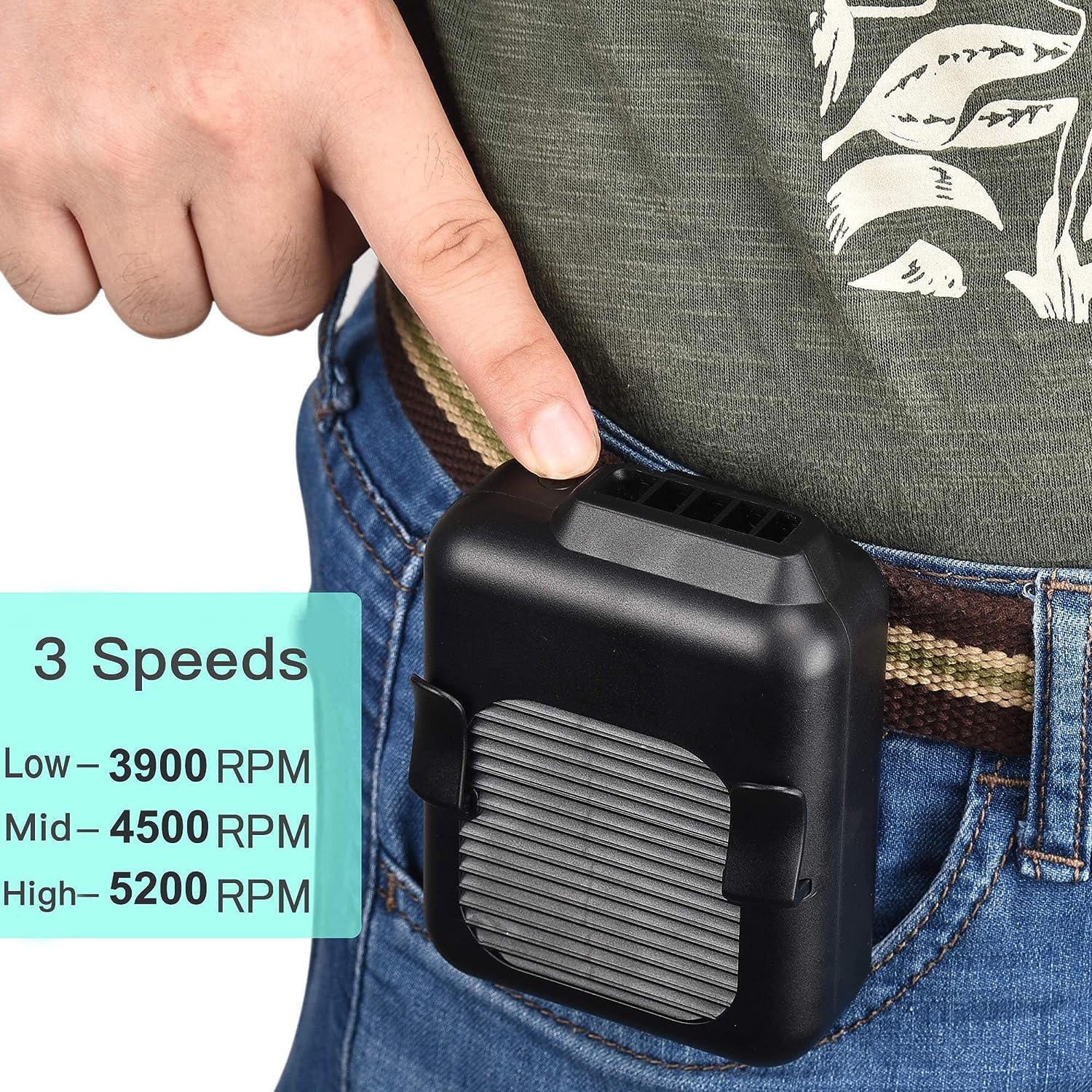 Foto 3 pulgar | Venta Internacional - Ventilador Portátil con Clip de Cintura Jieyou De 6000 Mah Funciona con Pilas