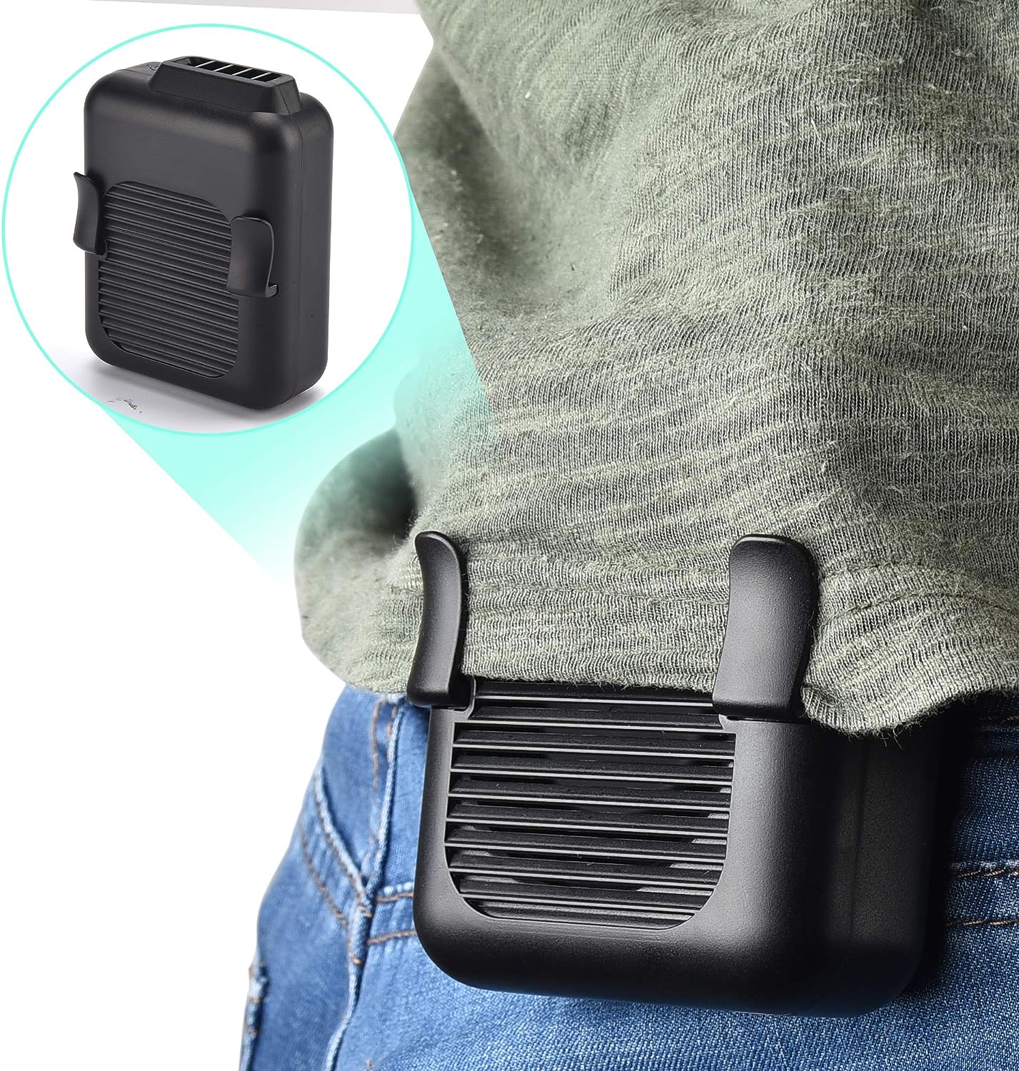 Foto 7 pulgar | Venta Internacional - Ventilador Portátil con Clip de Cintura Jieyou De 6000 Mah Funciona con Pilas