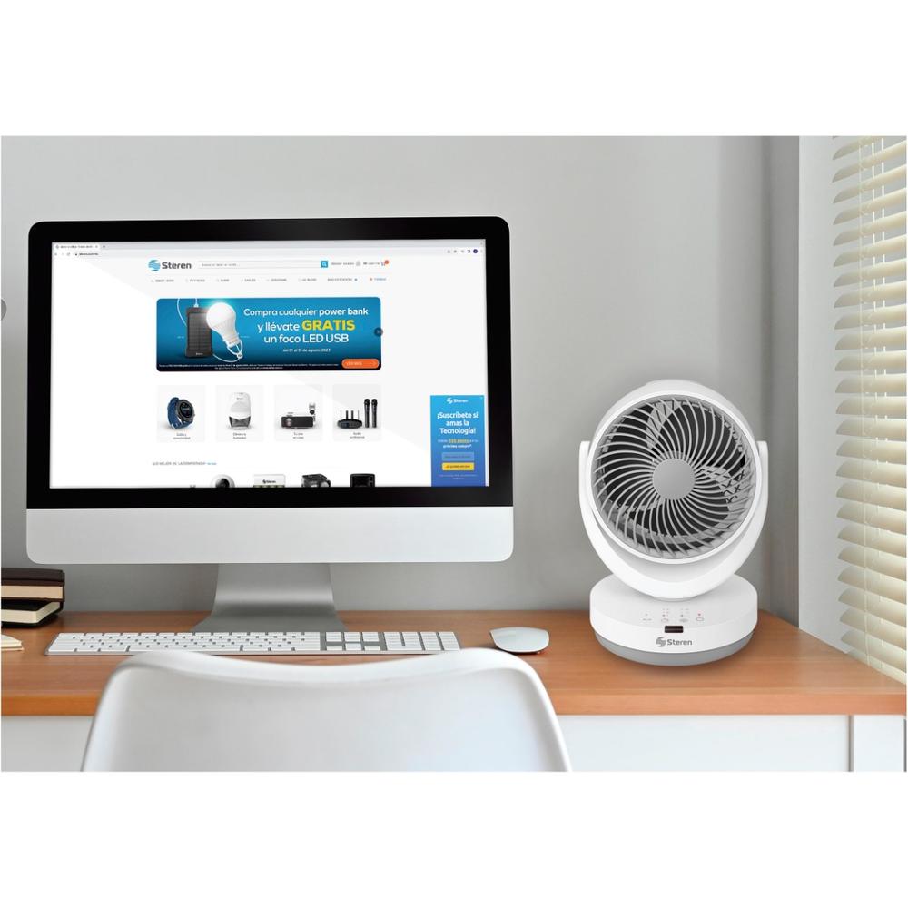 Foto 4 | Ventilador para Escritorio Steren Blanco