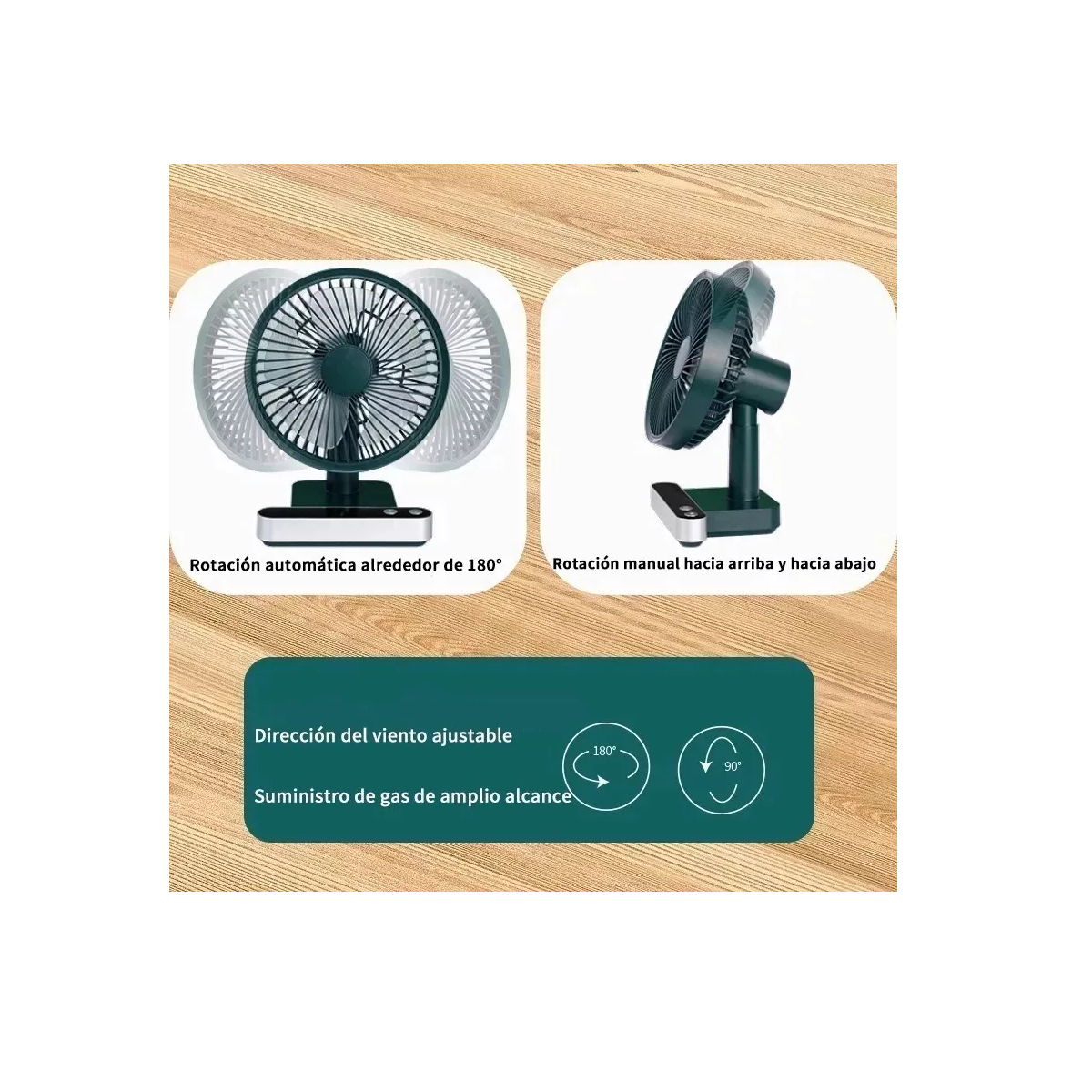 Foto 3 pulgar | Ventilador de Escritorio Eo Safe Imports Esi12864 Verde Portátil