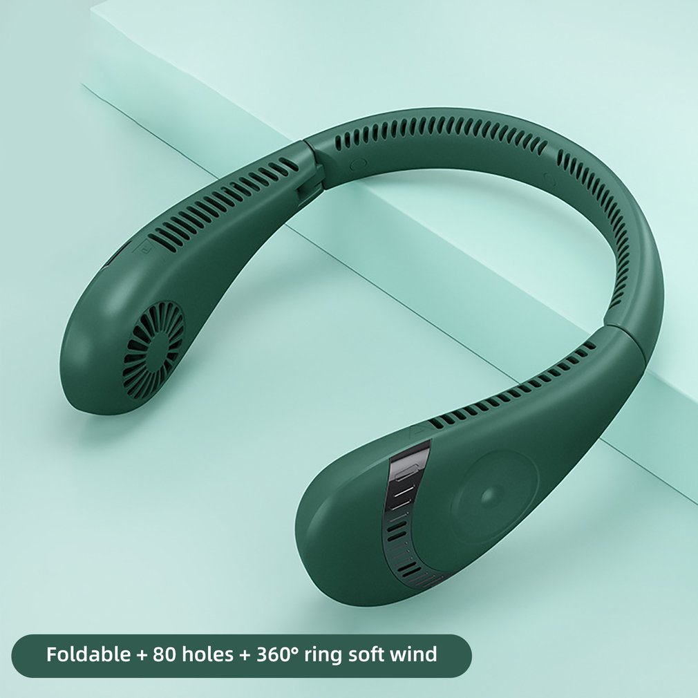 Foto 2 | Ventilador De Cuello Portátil De 5000 Mah Con 80 Orificios De Ventilación Y 3 Velocidades - Venta Internacional.