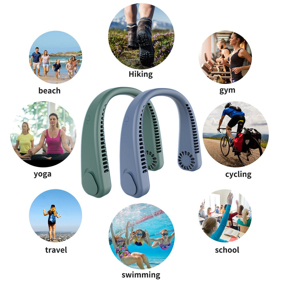 Foto 5 pulgar | Ventilador De Cuello Portátil Sin Escobillas De 3 Velocidades Y Bajo Nivel De Ruido - Venta Internacional.