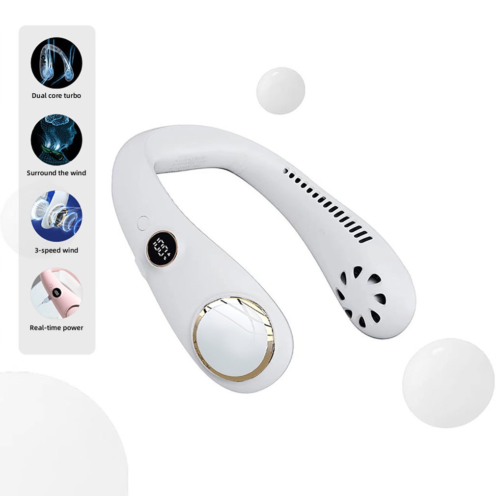 Foto 4 pulgar | Ventilador Portátil De Cuello Colgante Sin Hojas Con 3 Velocidades De Viento - Venta Internacional.
