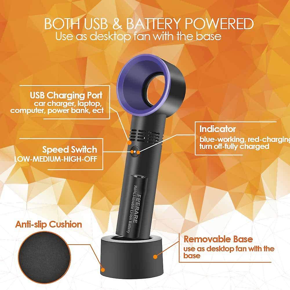 Foto 4 pulgar | Ventilador De Mano, Mini Ventilador De Escritorio Usb Portátil Sin Escobillas - Venta Internacional.