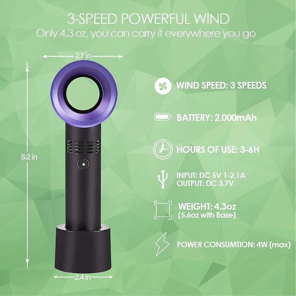 Foto 5 pulgar | Ventilador De Mano, Mini Ventilador De Escritorio Usb Portátil Sin Escobillas - Venta Internacional.