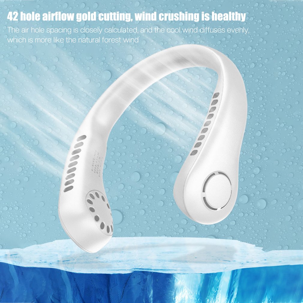 Foto 4 pulgar | Mini Ventilador De Cuello Portátil Sin Cuchillas, Recargable Por Usb Con 5 Velocidades - Venta Internacional.