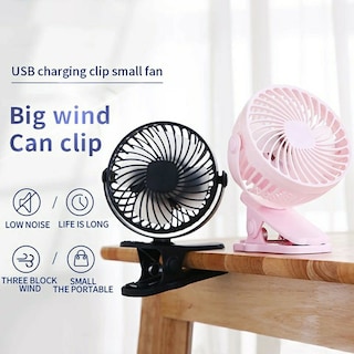 Foto 5 | Ventilador Portátil Con Carga Usb, Mini Ventilador De Escritorio Con Clip De 360 Grados - Venta Internacional.
