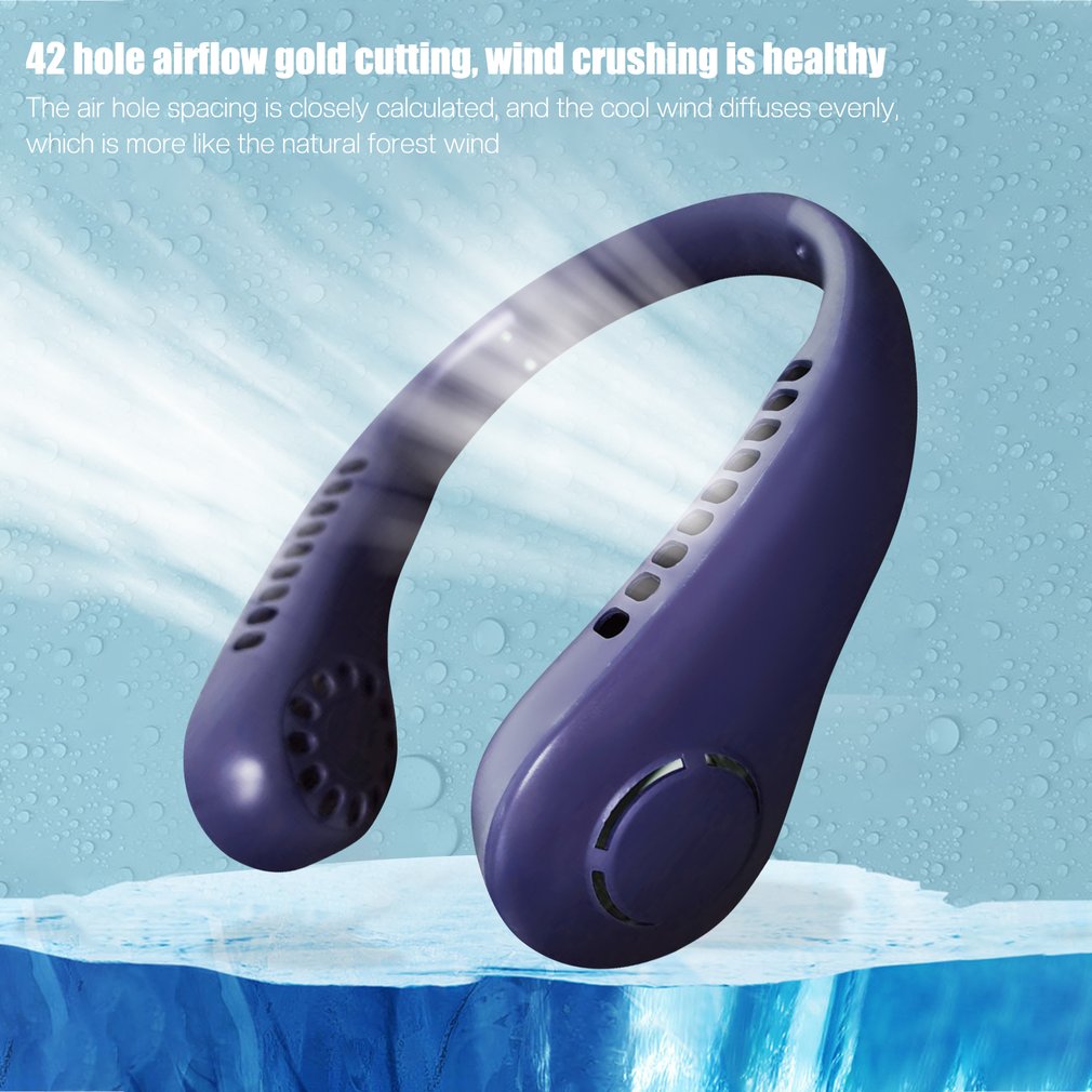 Foto 4 pulgar | Ventilador De Cuello Portátil Mini Sin Aspas, Recargable Por Usb Con 5 Velocidades - Venta Internacional.