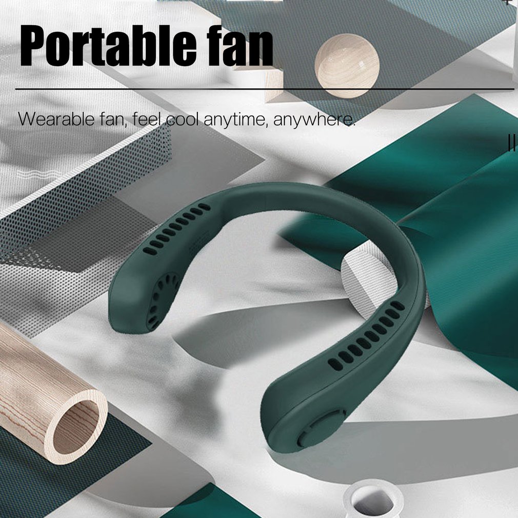 Foto 2 pulgar | Mini Ventilador De Cuello Portátil Sin Cuchillas, Recargable Por Usb Con 5 Velocidades - Venta Internacional.