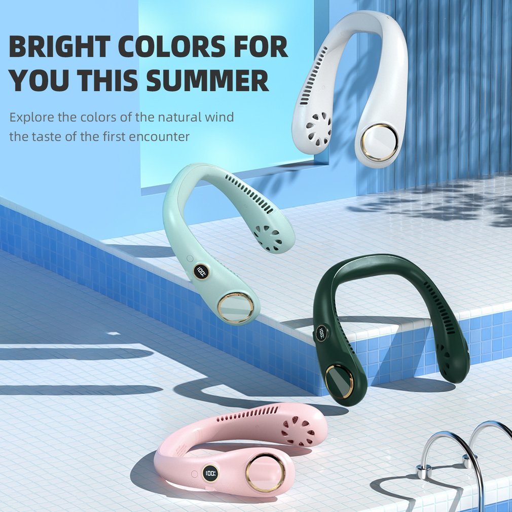 Foto 4 pulgar | Ventilador Portátil De Cuello Colgante Sin Hojas Con Batería De 3000 Mah - Venta Internacional.