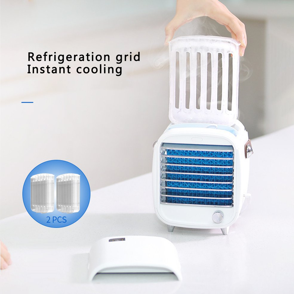 Foto 5 pulgar | Mini Refrigerador Pequeño Ventilador Sin Hojas De Plástico Para El Hogar - Venta Internacional.