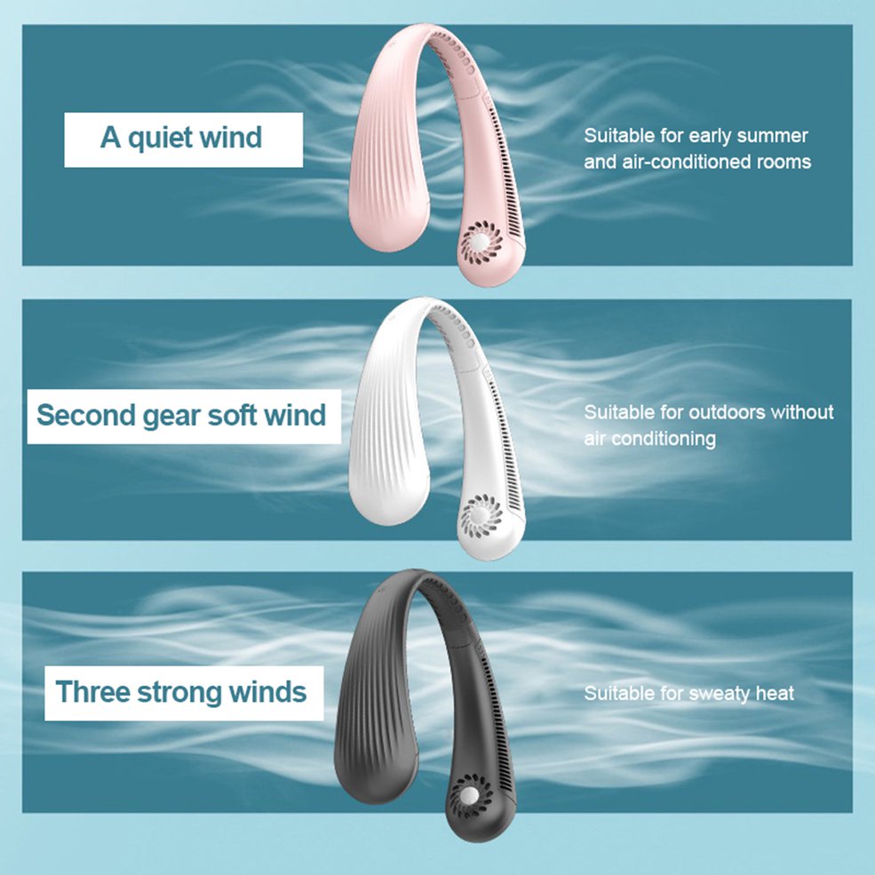 Foto 6 pulgar | Ventilador De Cuello Portátil, Manos Libres, Mini Usb, Recargable - Venta Internacional.