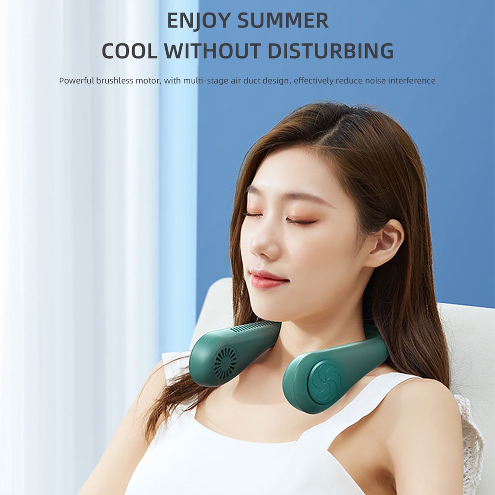 Ventilador De Cuello Portátil Tipo Halter, Lazy Sports, Mini Colgante, Usb - Venta Internacional.