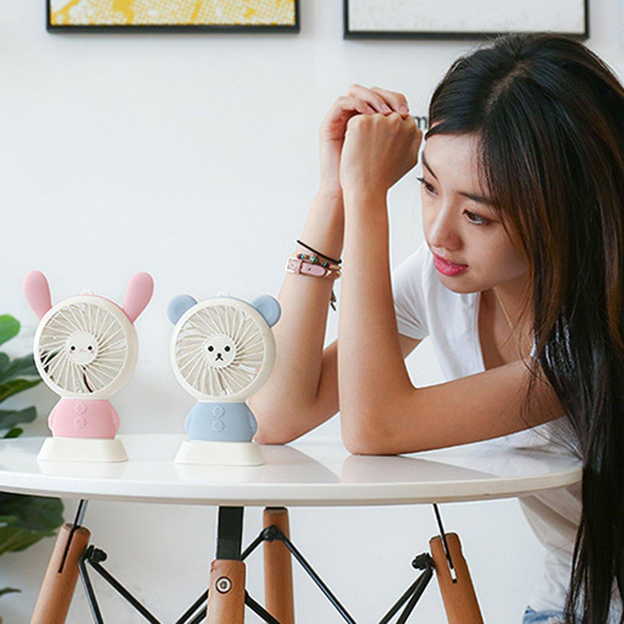 Foto 4 pulgar | Ventilador Portátil con Carga Mini Usb con Forma de Oso de Dibujos Animados - Venta Internacional