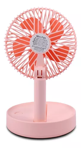 Mini Ventilador Playbox Recargable 3 Velocidades Rosa