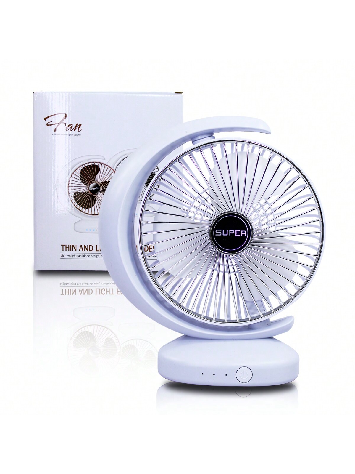 Ventilador de Escritorio Playbox VE3-033 color Plata con Velocidad Ajustable