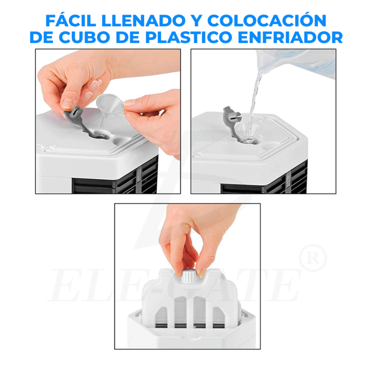 Foto 6 pulgar | Ventilador Humidificador De Aire Enfriador De Aire Con Cable Usb color Blanco