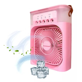 Foto 1 | Ventilador Humificador Aire Acondicionado Dosyu Rosa Portátil con Led Climatizador de Aire