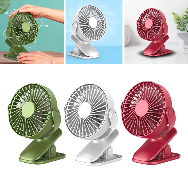 Ventilador Stroller Clip Con Carga Mini Usb, Rotación De 360° - Venta Internacional.