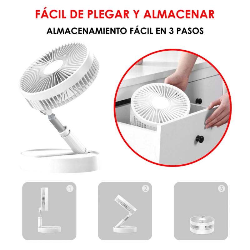 Foto 6 | Ventilador Usb Extensible Y Recargable Con Ángulo De 180° Gti P9 - Venta Internacional.