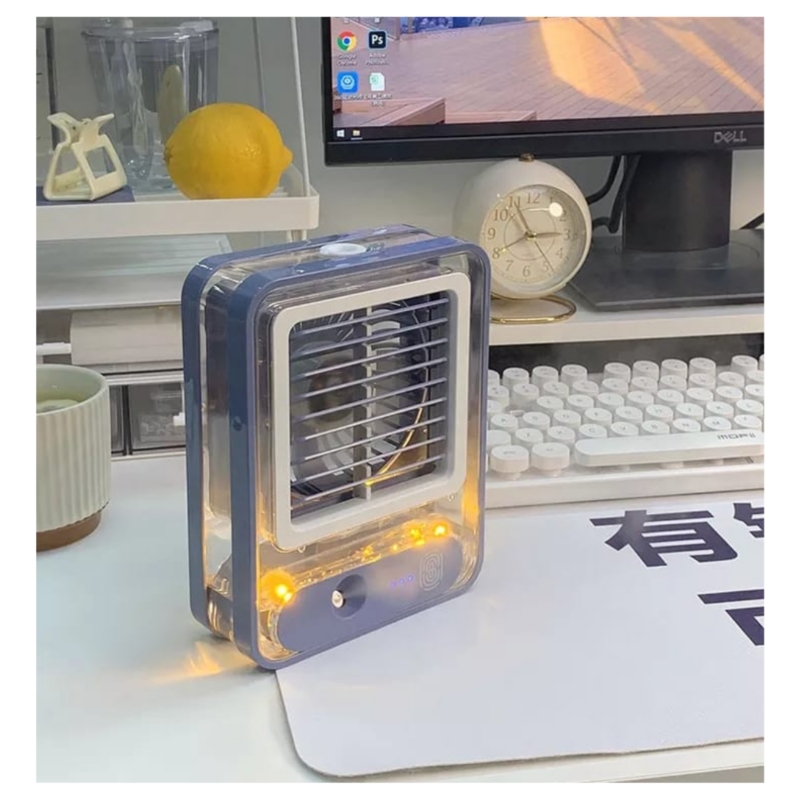 Foto 3 pulgar | Ventilador De Refrigeración Con Pulverizador Y Luz Led - Venta Internacional.