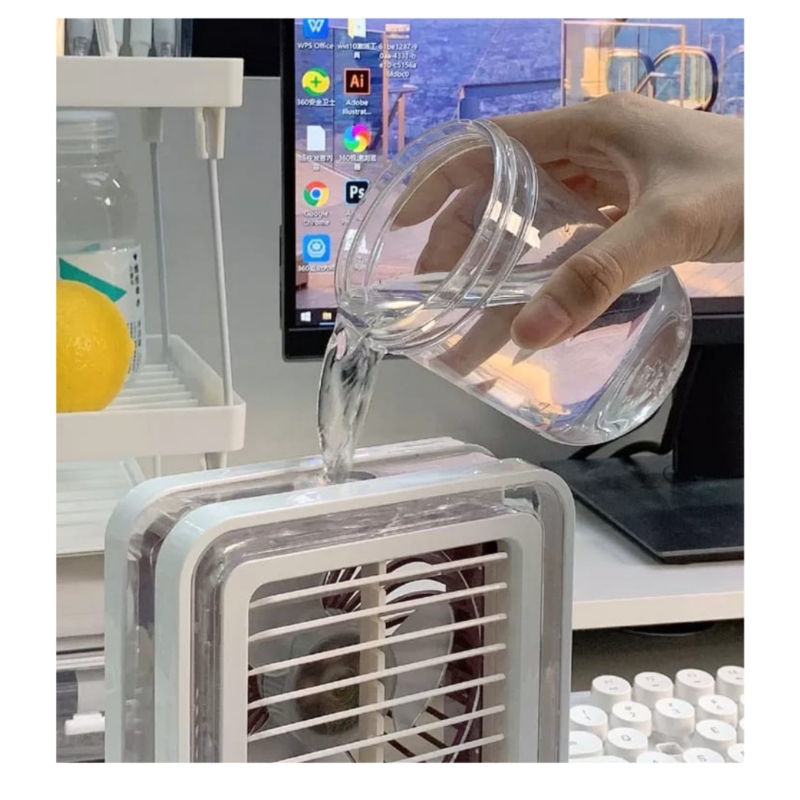 Foto 5 pulgar | Ventilador De Refrigeración Con Pulverizador Y Luz Led - Venta Internacional.