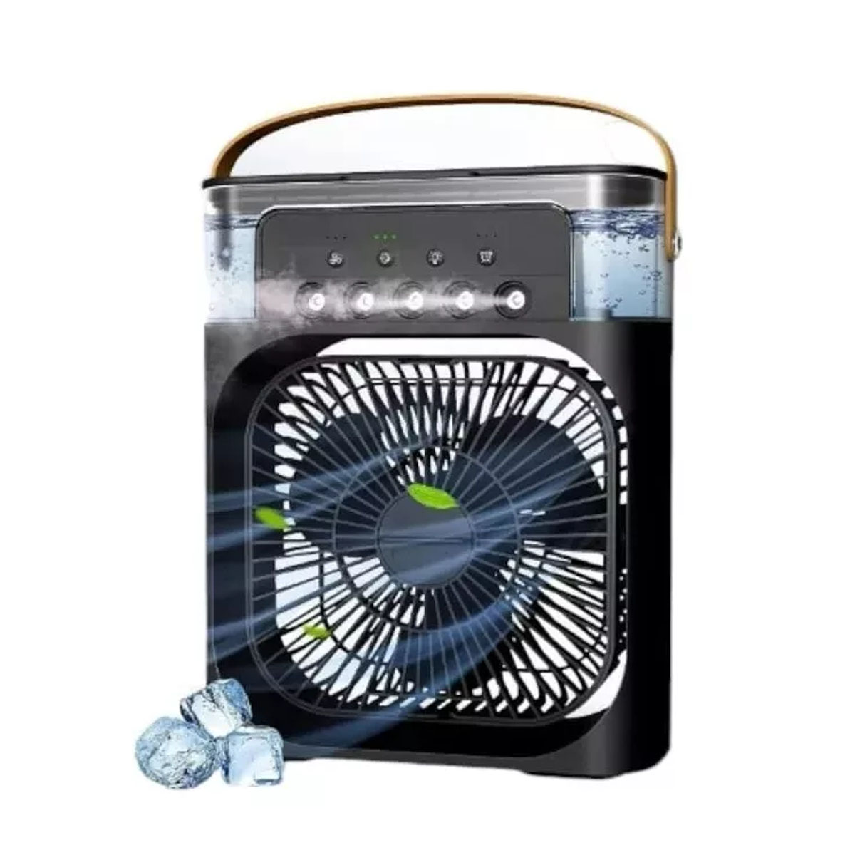 Ventilador Humificador Aire Acondicionado Dosyu Rosa Portátil Con Led Climatizador De Aire  Negro