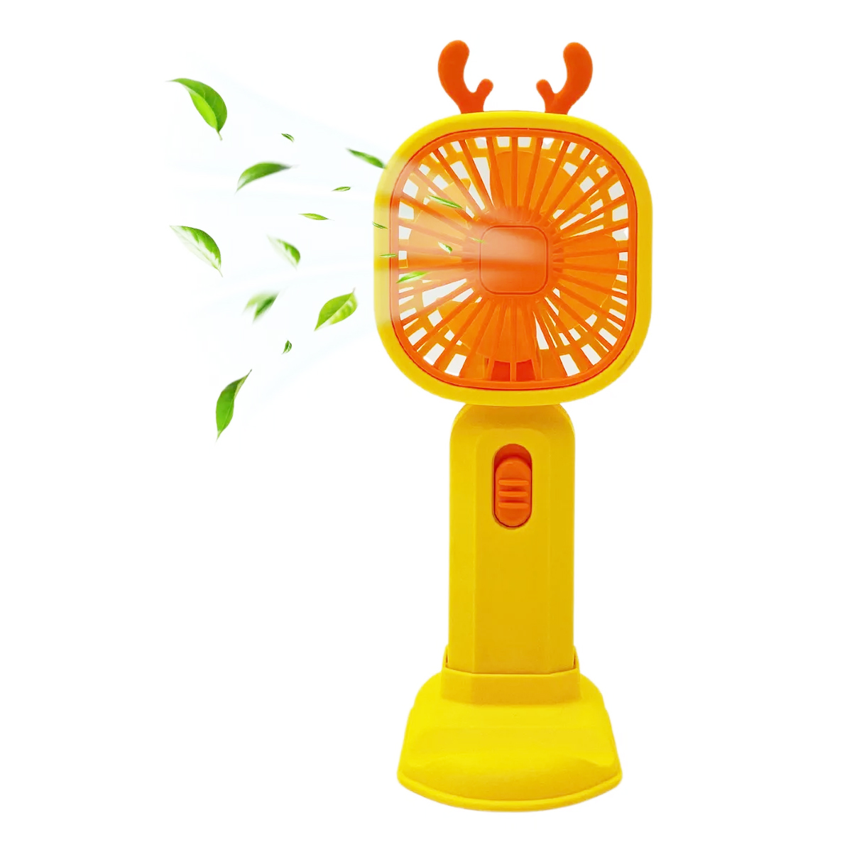 Foto 2 pulgar | Ventilador de Escritorio Dosyu Recargable Amarillo con Soporte para Celular