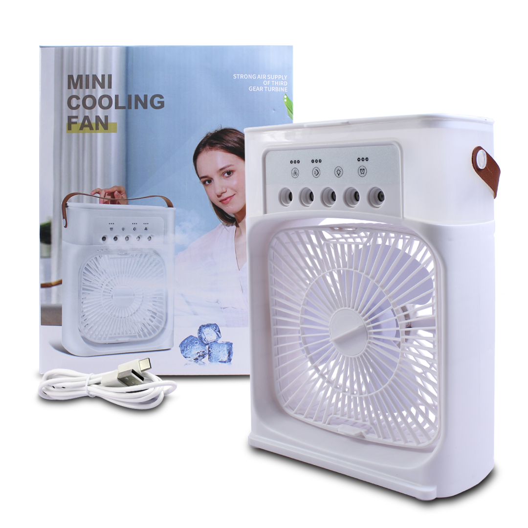 Ventilador de Escritorio Playbox Blanco con Pulverización de Agua