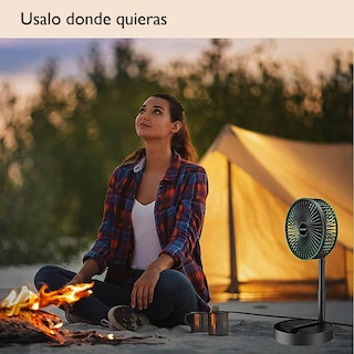Foto 4 | Ventilador de Escritorio Dosyu Negro Plegable Recargable