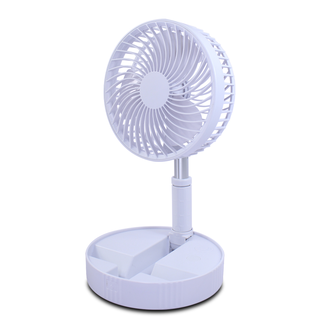 Ventilador de Pedestal Playbox Recargable con 3000 Mah Blanco