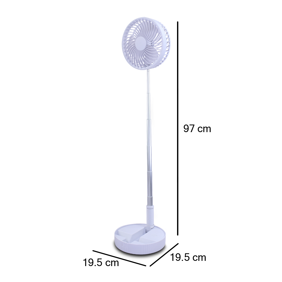 Foto 3 pulgar | Ventilador de Pedestal Playbox Recargable con 3000 Mah Blanco