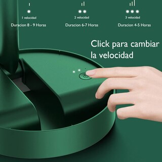 Foto 3 | Ventilador de Escritorio Dosyu Recargable Verde