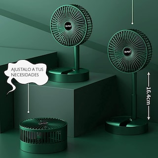 Foto 6 | Ventilador de Escritorio Dosyu Recargable Verde