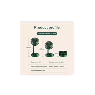 Foto 5 | Miniventilador de Escritorio Portátil Recargable USB - Venta Internacional